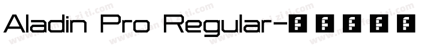 Aladin Pro Regular字体转换